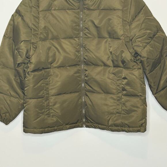 WeWoreWhat Womens Zip Off Sleeve Puffer Military Olive Jacket Size Medium - Picture 5 of 12